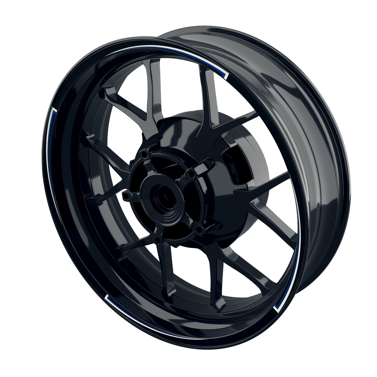 Swoosh schwarz Felgenrandaufkleber Premium Wheelsticker