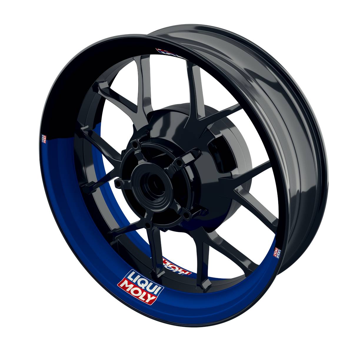Liqui Moly Rim Decals Motiv Halb Halb black Wheelsticker Premium