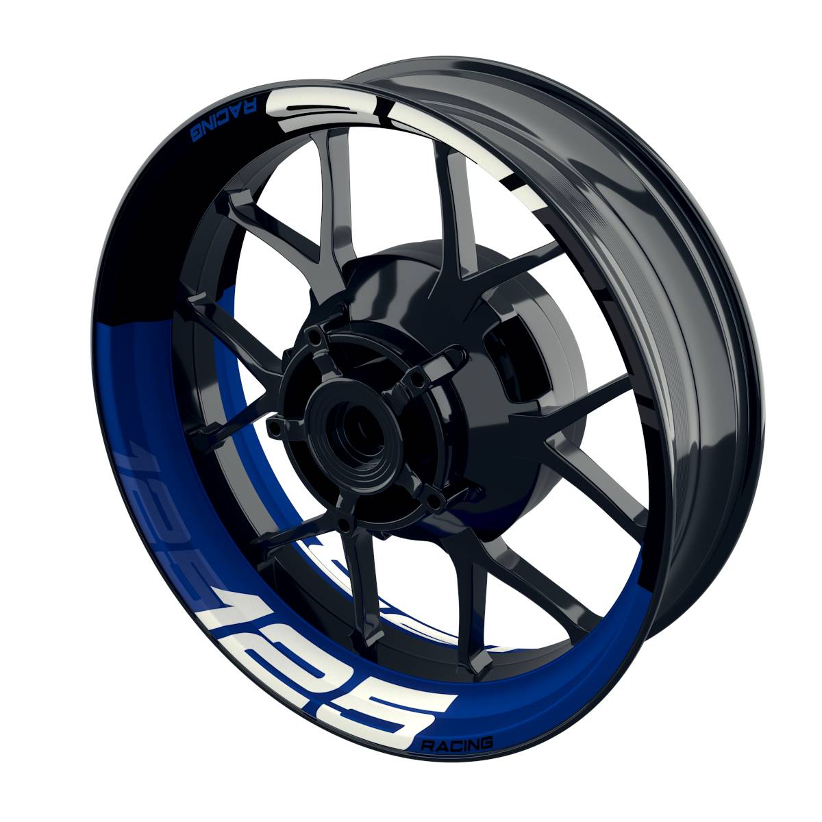 Felgenaufkleber für KTM 125 RACING Felgenaufkleber halb halb V2 Wheelsticker Premium