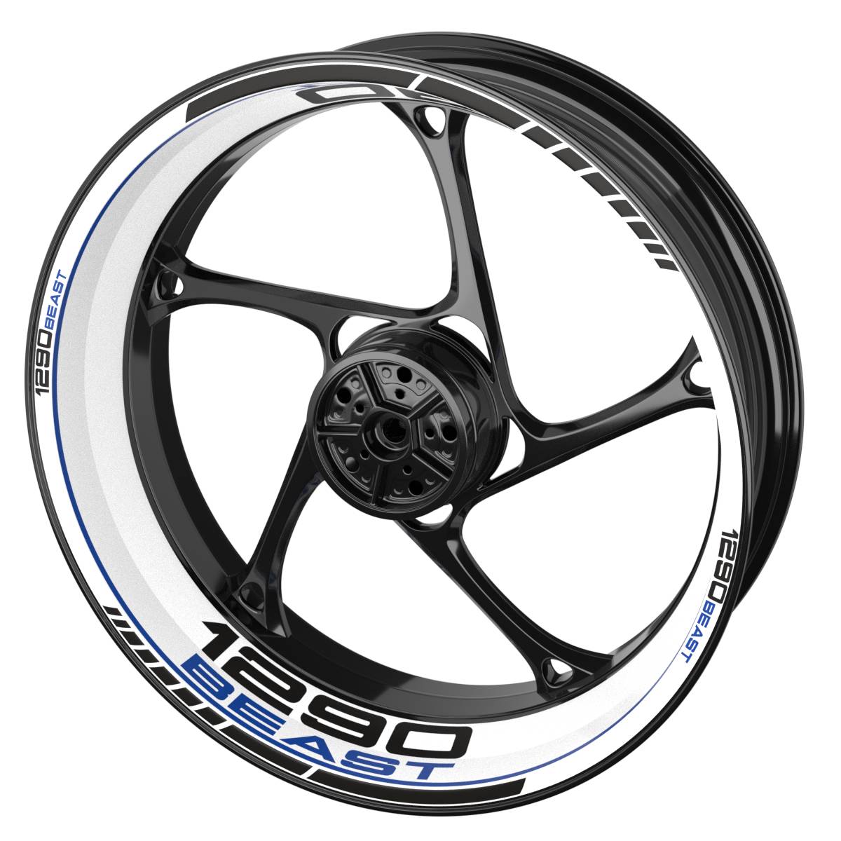 Felgenaufkleber für KTM 1290 Beast Felgenaufkleber Clean weiss Wheelsticker Premium