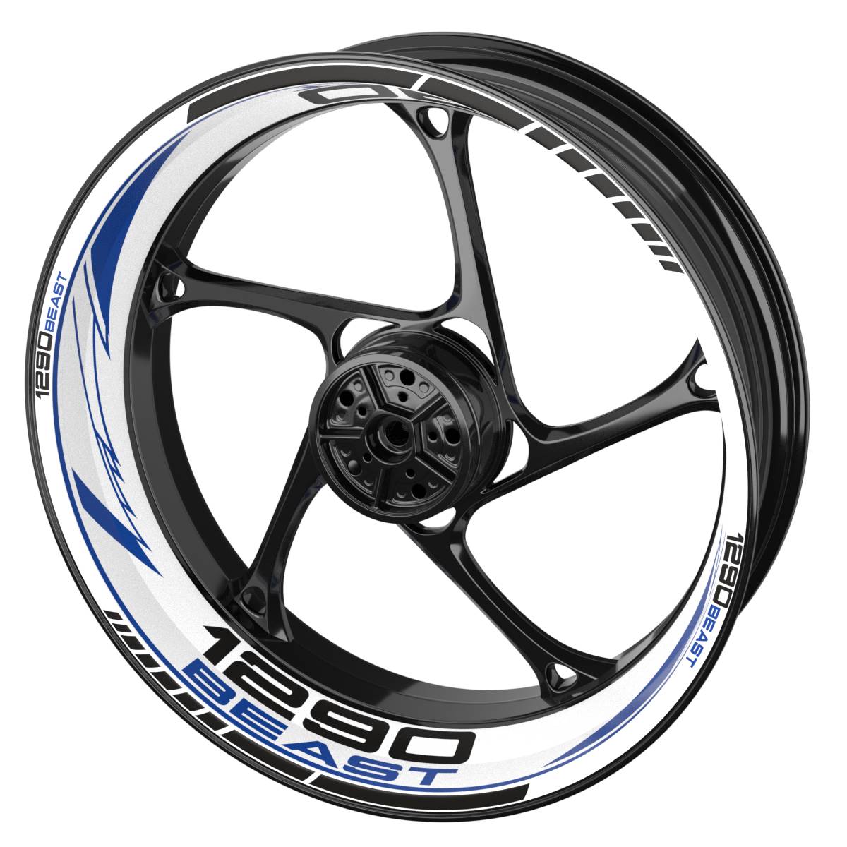 Felgenaufkleber für KTM 1290 Beast Felgenaufkleber RAZOR weiss Wheelsticker Premium