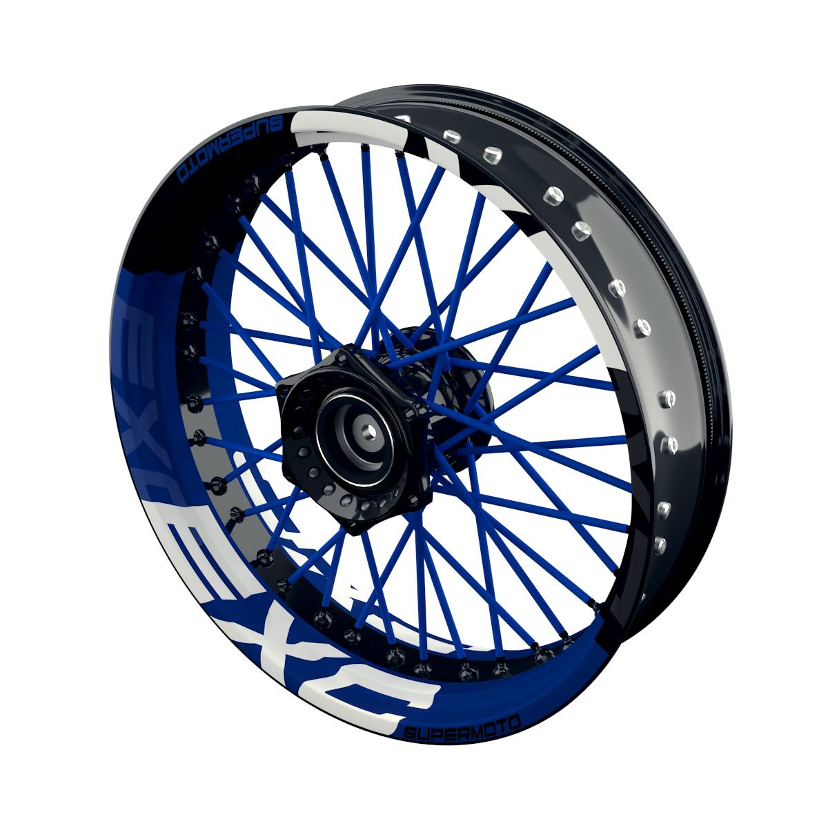 Felgenaufkleber für KTM EXC Supermoto Felgenaufkleber halb halb V2 Wheelsticker Premium