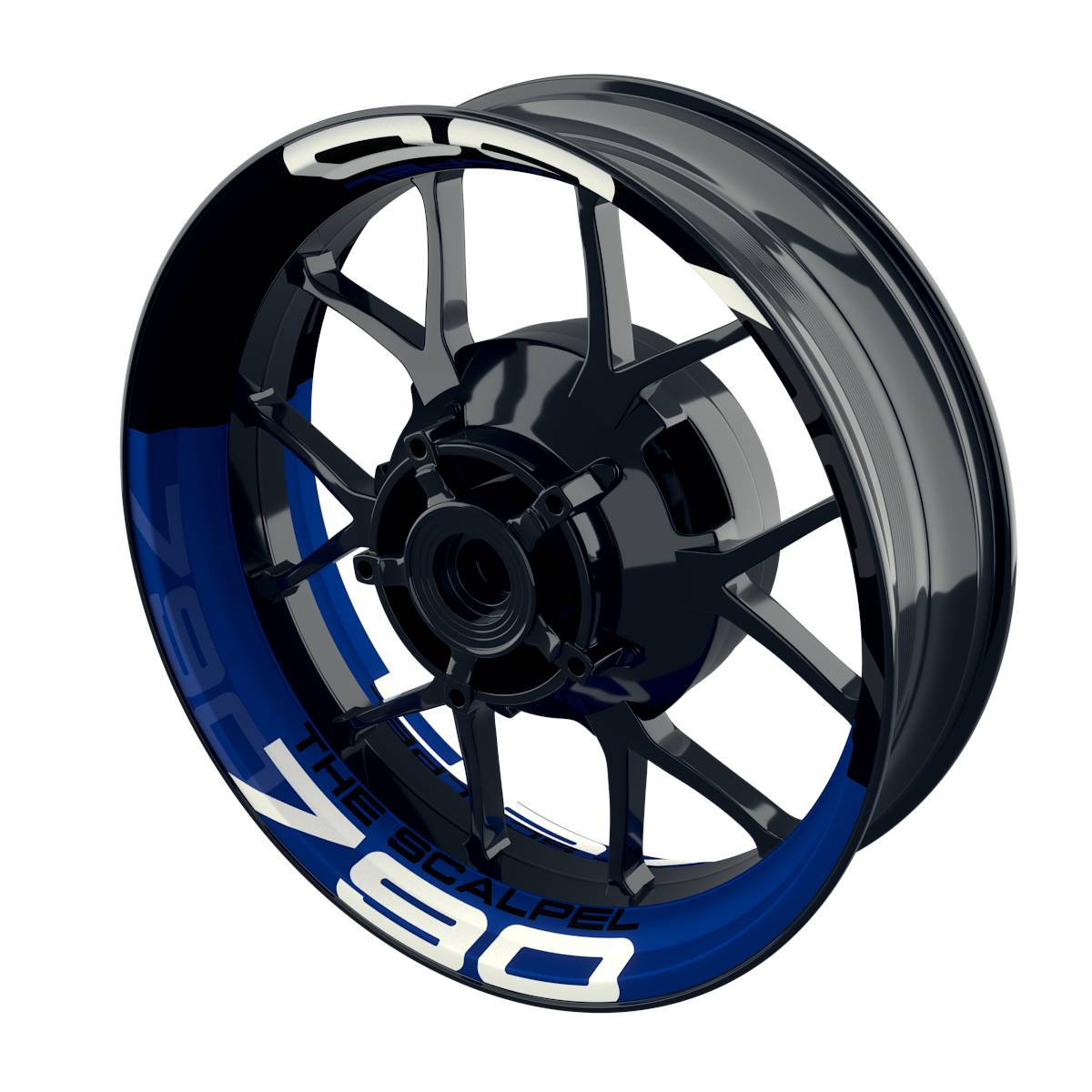 Felgenaufkleber für KTM THE SCALPEL 790 Felgenaufkleber halb halb schwarz V2 Wheelsticker Premium
