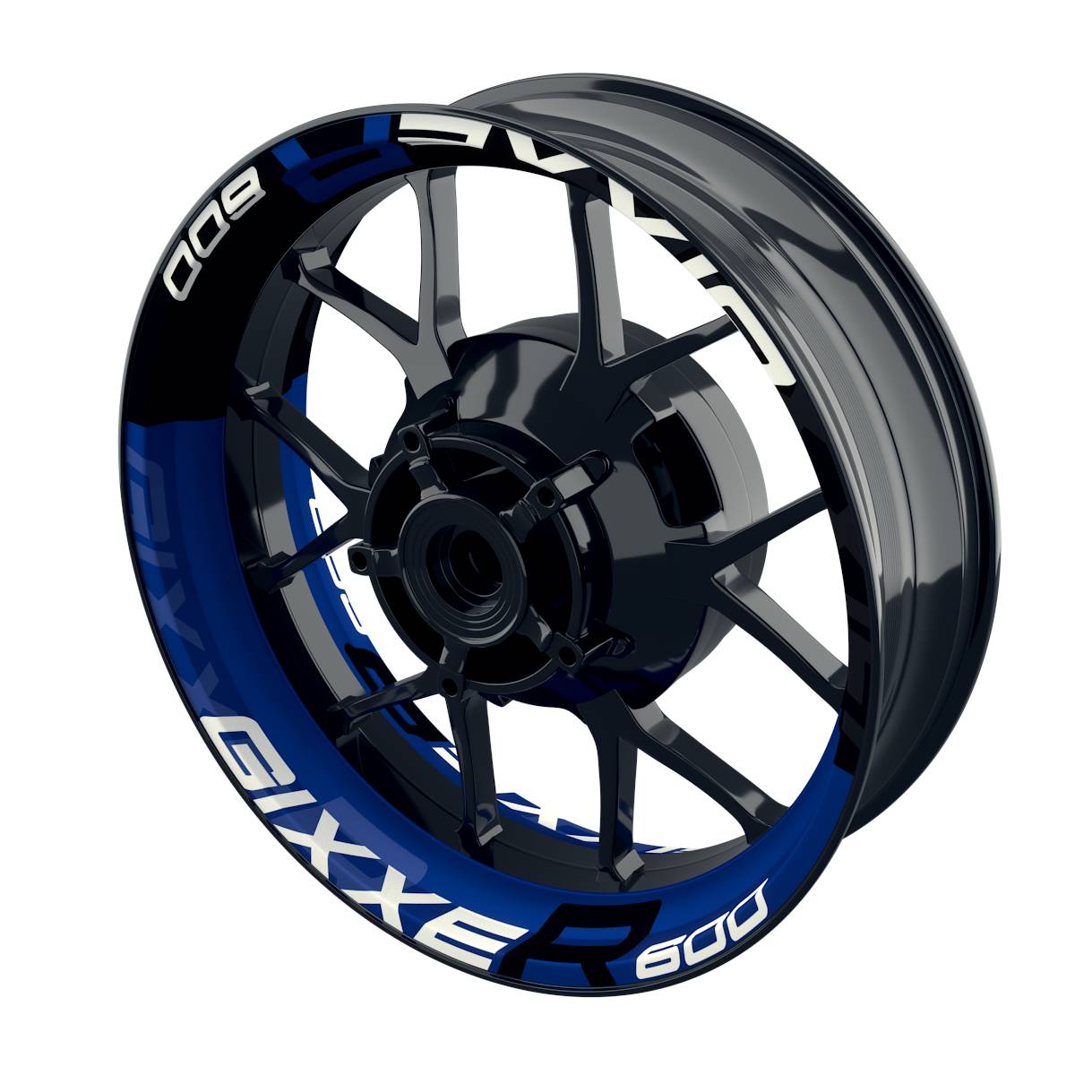 Rim Decals for Suzuki GSX-R GIXXER 600 halb halb V2 Wheelsticker Premium