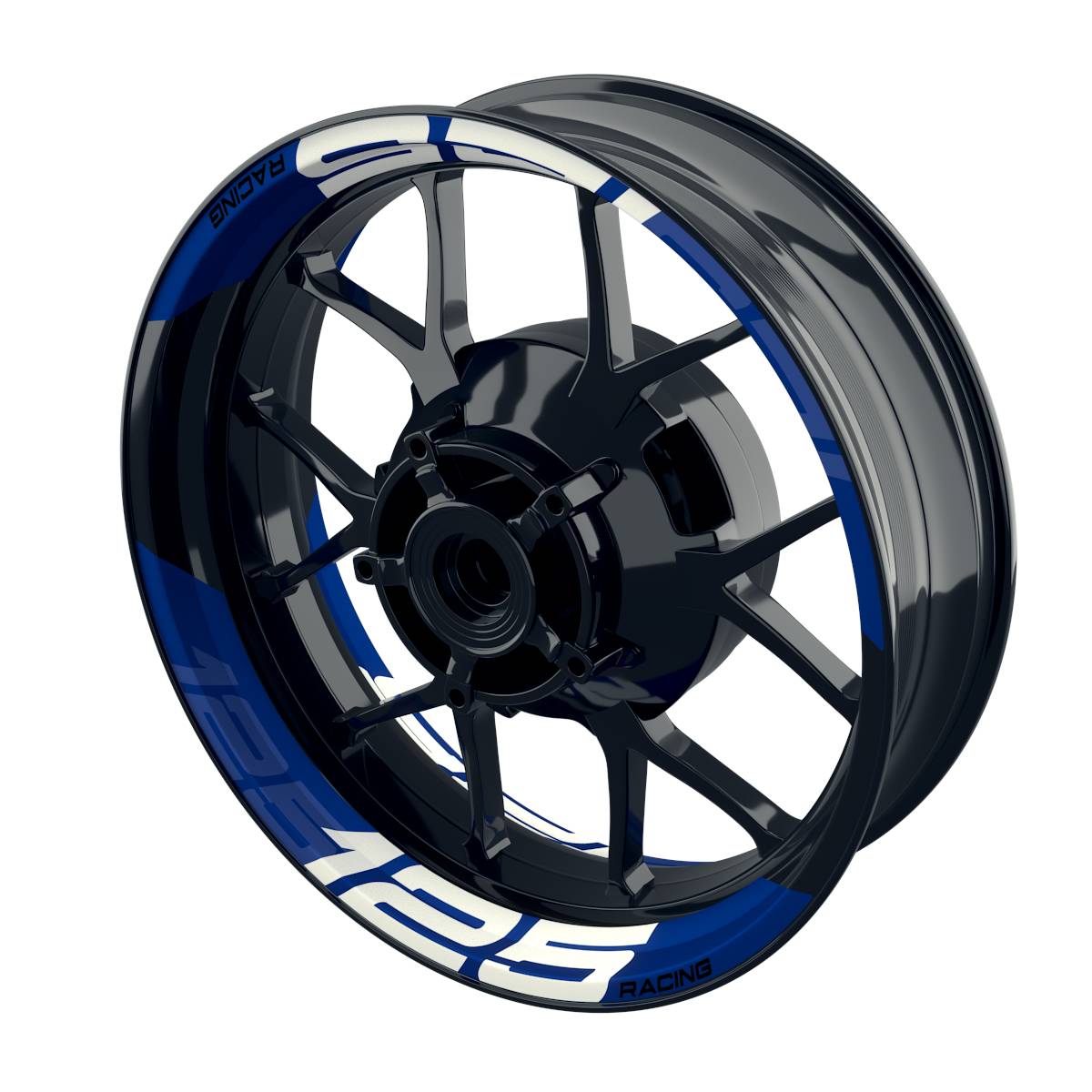 Rim Decals 125 Racing einfarbig V2 Wheelsticker Premium splitted