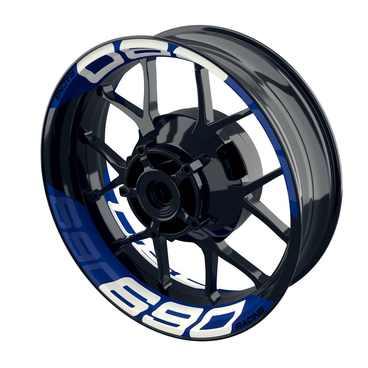 Felgenaufkleber für KTM DUKE 690 einfarbig V2 Wheelsticker Premium geteilt