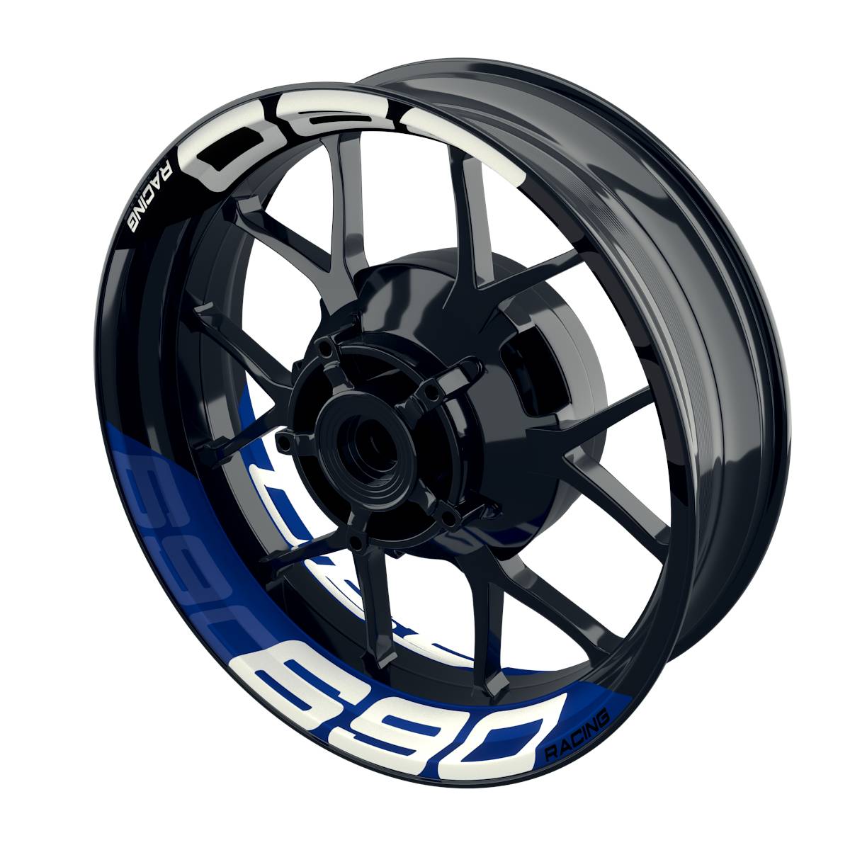 Felgenaufkleber für KTM DUKE 690 halb halb V2 Wheelsticker Premium geteilt