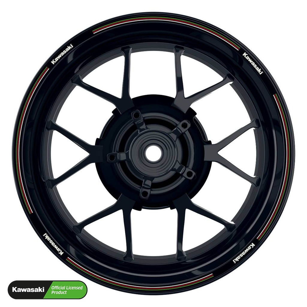 Kawasaki Felgenrandaufkleber Design V3