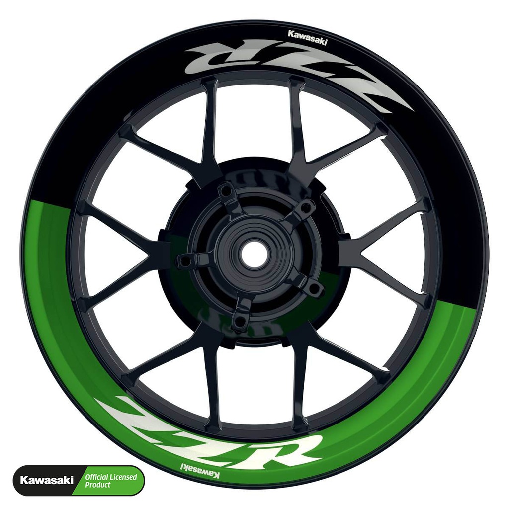 Kawasaki ZZR Felgenaufkleber Design Fifty Fifty V1