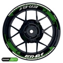 Kawasaki ER6F Felgenaufkleber geteilt Design Dots