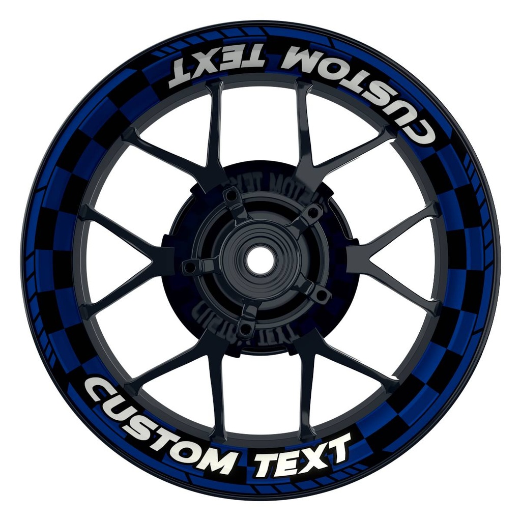 Individuelle Felgenaufkleber "Racingflag" Premium Wheelsticker