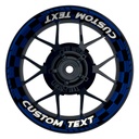 Individuelle Felgenaufkleber "Racingflag" Premium Wheelsticker