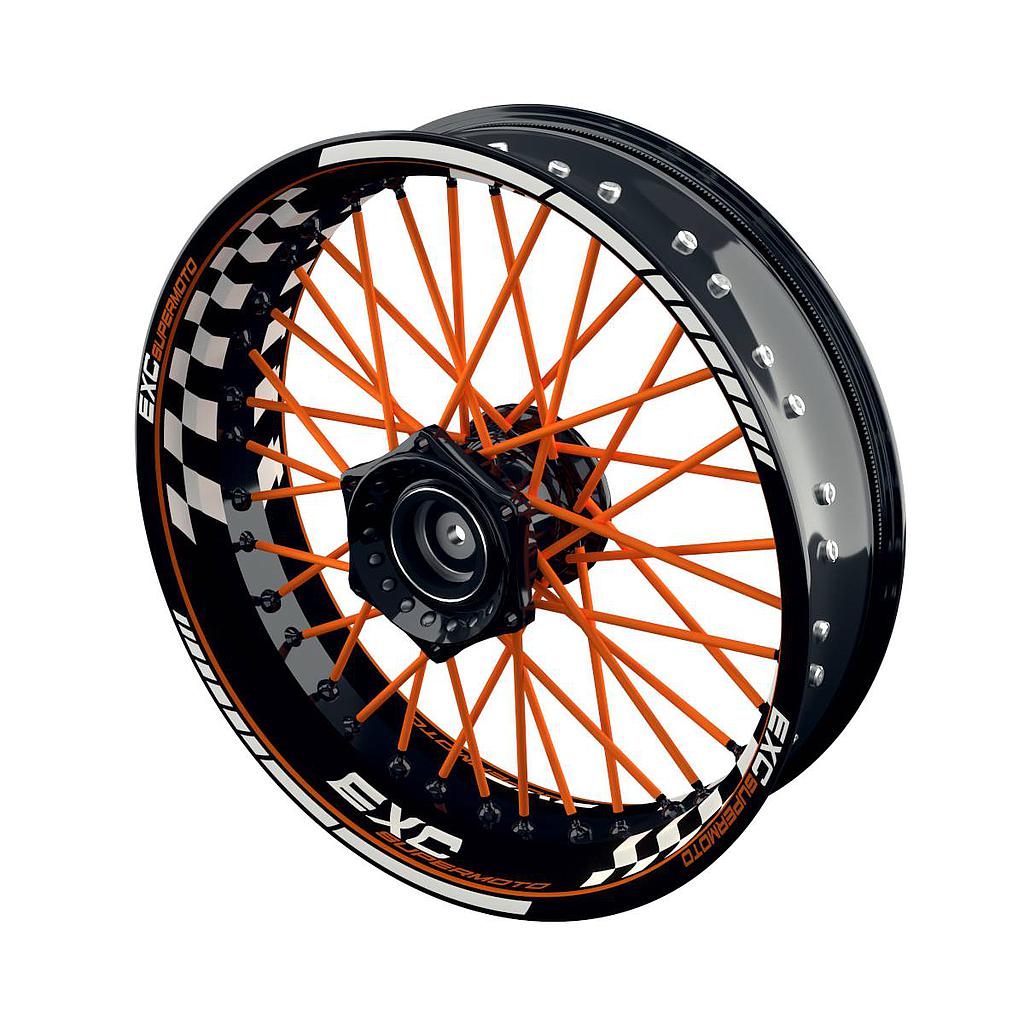 EXC Felgenaufkleber Supermoto Grid Wheelsticker Premium