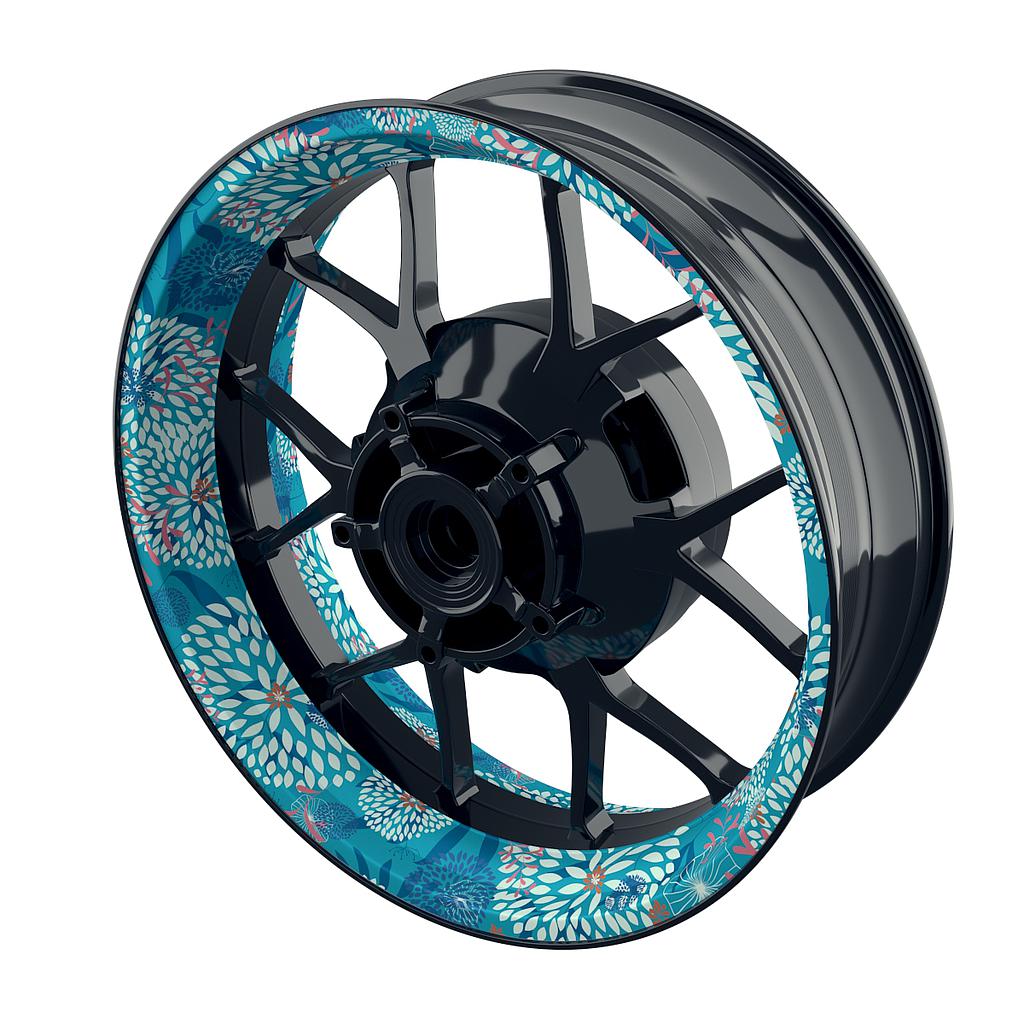 Flowers 3 Felgenaufkleber  Wheelsticker Premium