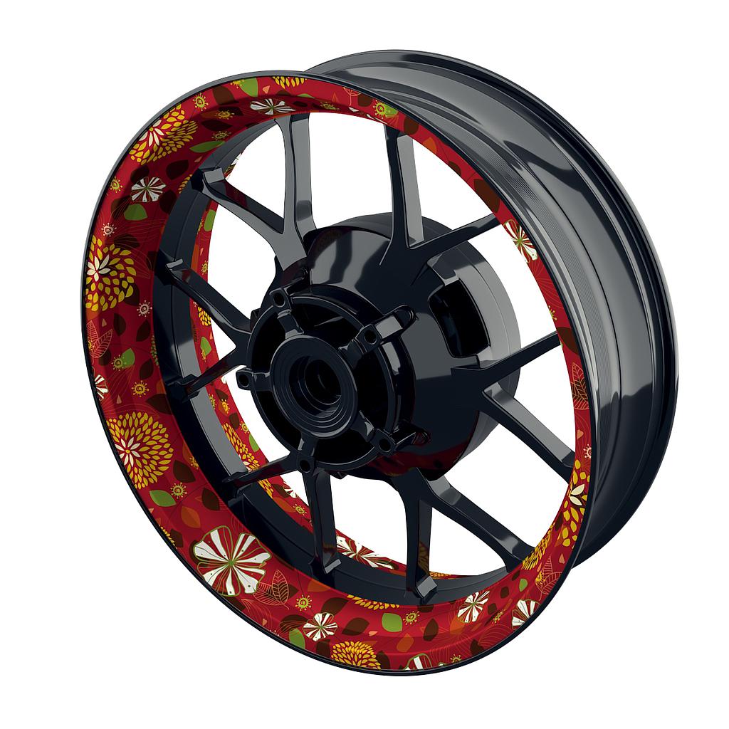 Flowers 6 Felgenaufkleber  Wheelsticker Premium