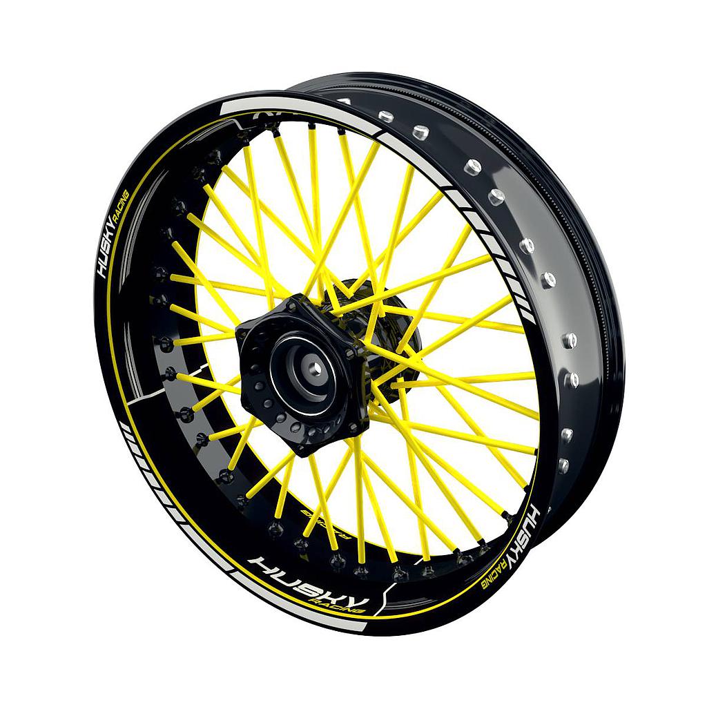 Felgenaufkleber für Husqvarna Husky Racing Supermoto Scratched Wheelsticker Premium