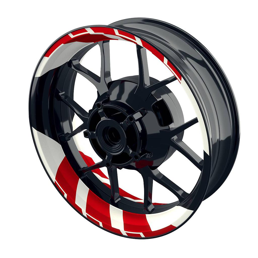 Chainsaw weiss Felgenaufkleber Wheelsticker Premium geteilt