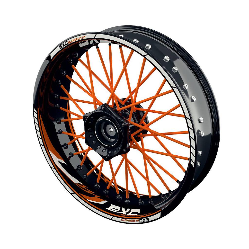 EXC Supermoto Razor Rim Decals Wheelsticker Premium splitted