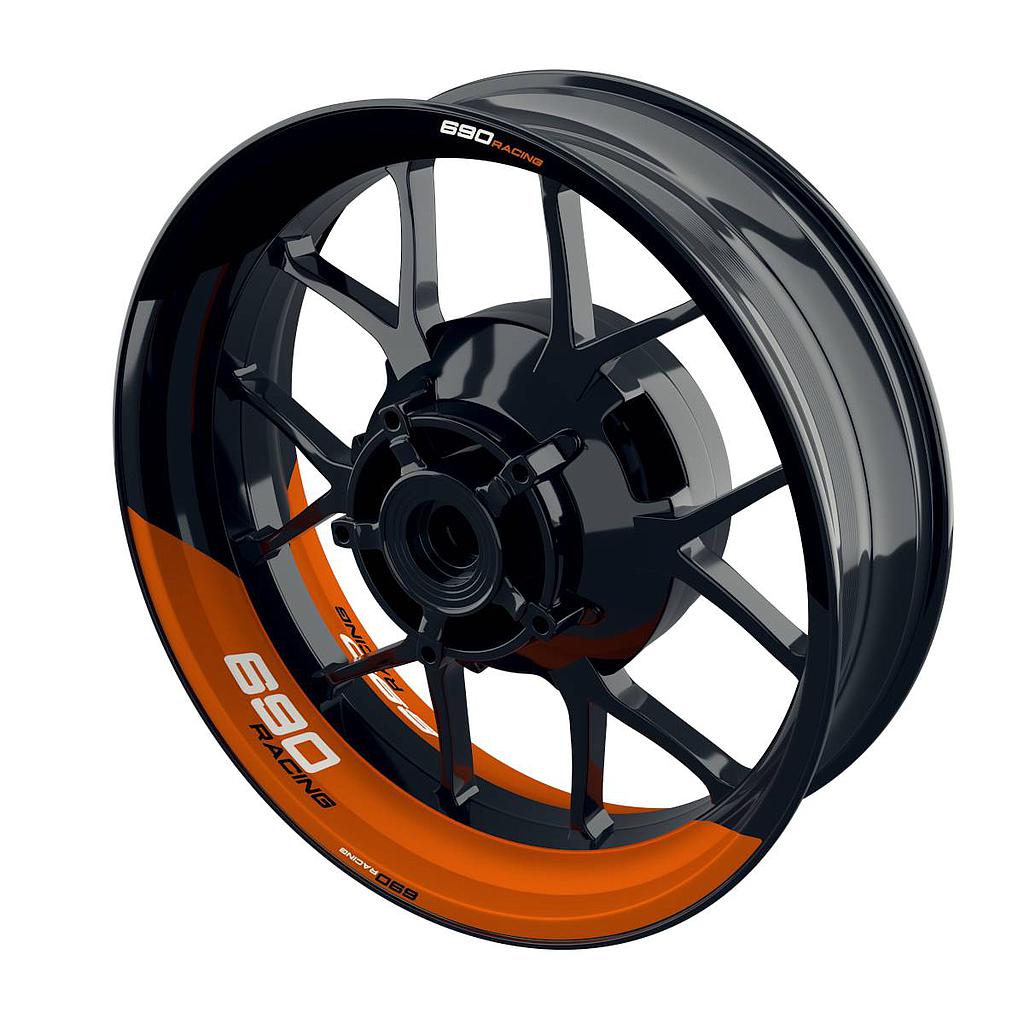 Racing 690 halb halb Felgenaufkleber Wheelsticker Premium geteilt