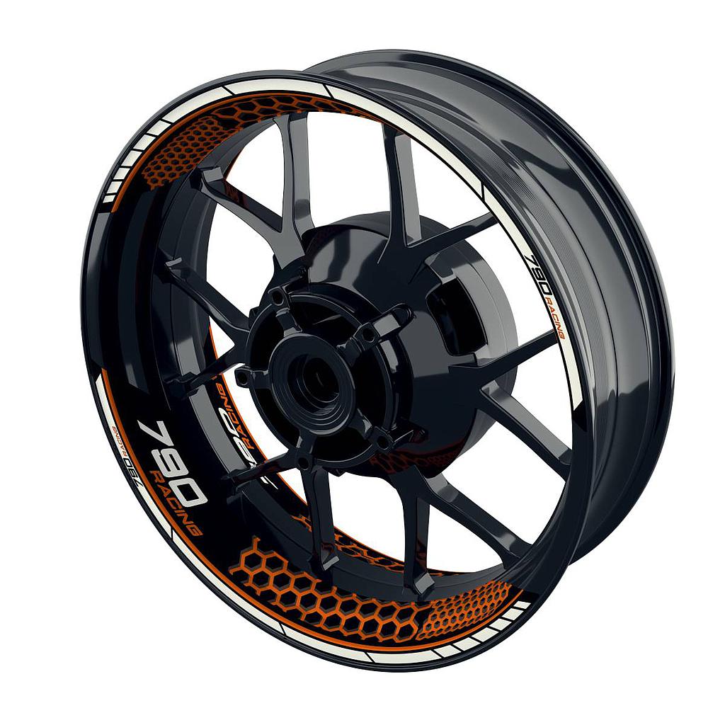 Racing 790 Hexagon Felgenaufkleber Wheelsticker Premium geteilt