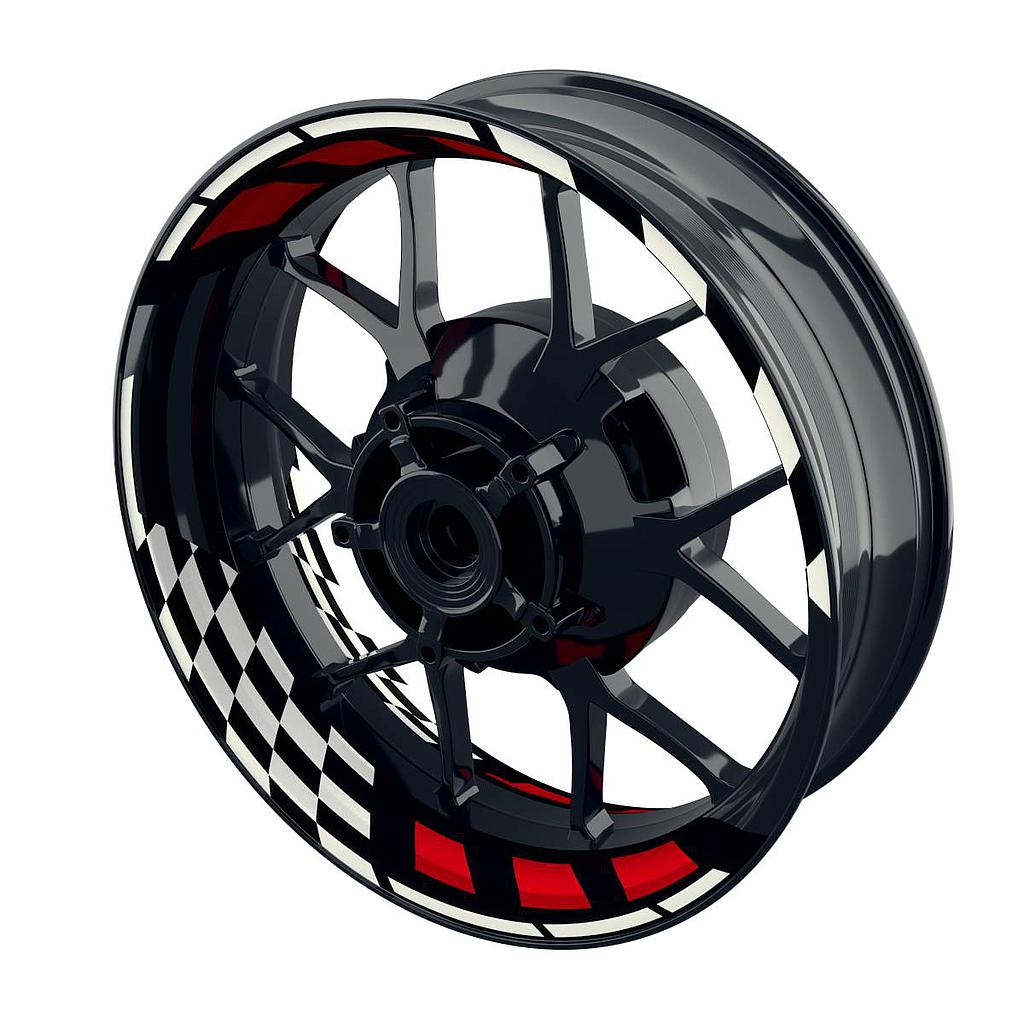 RACE black Rim Decals Wheelsticker Premium splitted