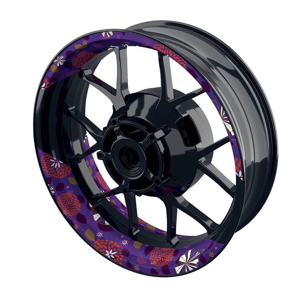 Flowers 10 Felgenaufkleber Wheelsticker Premium geteilt 
