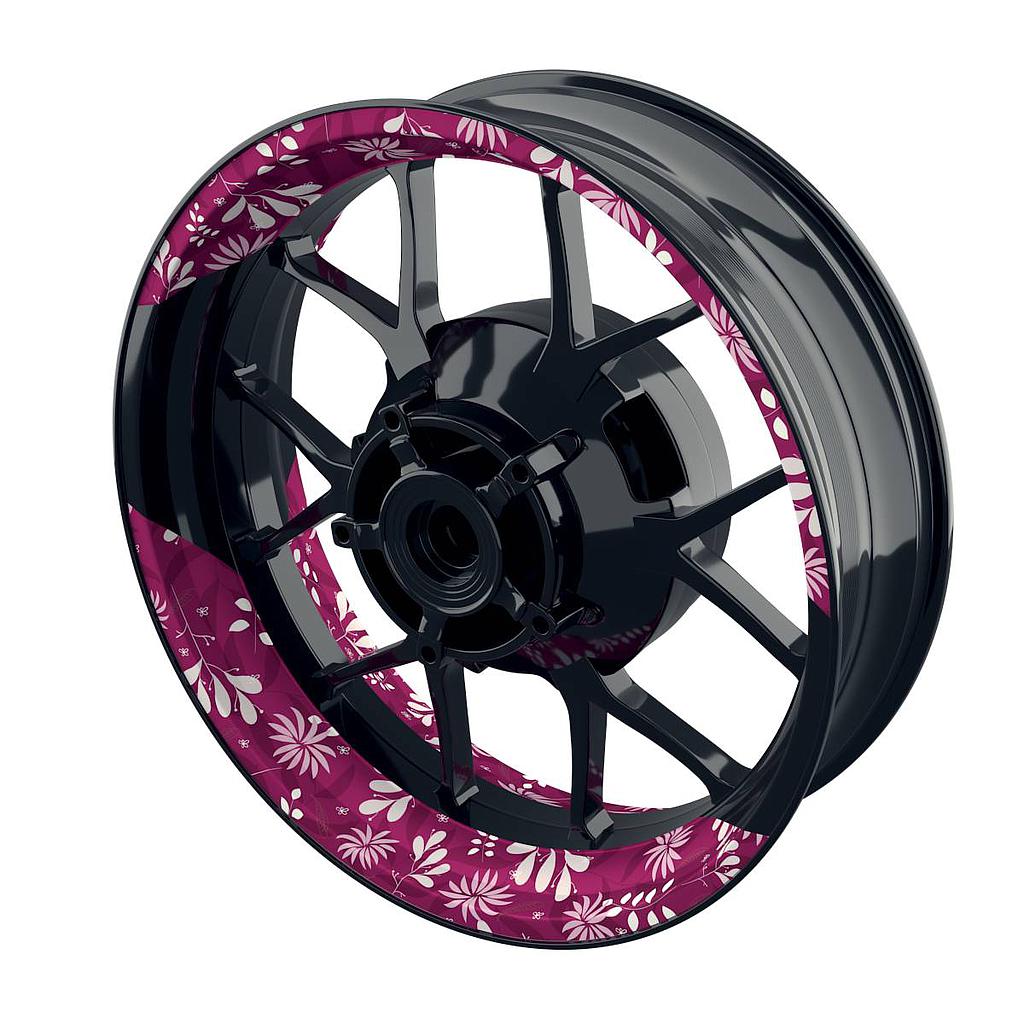 Flowers 2 Felgenaufkleber Wheelsticker Premium geteilt