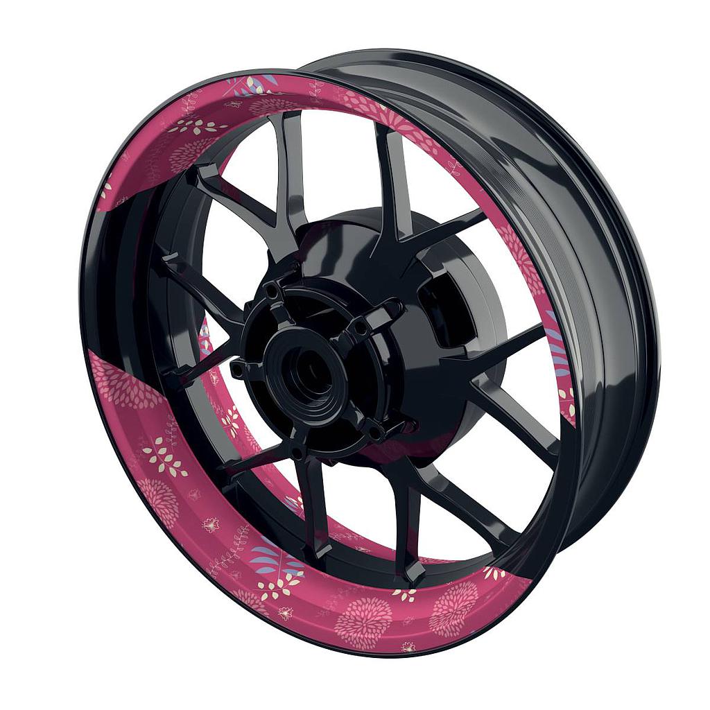Flowers 5 Felgenaufkleber Wheelsticker Premium geteilt 