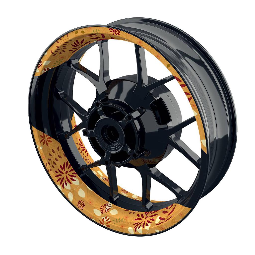 Flowers 7 Felgenaufkleber Wheelsticker Premium geteilt 