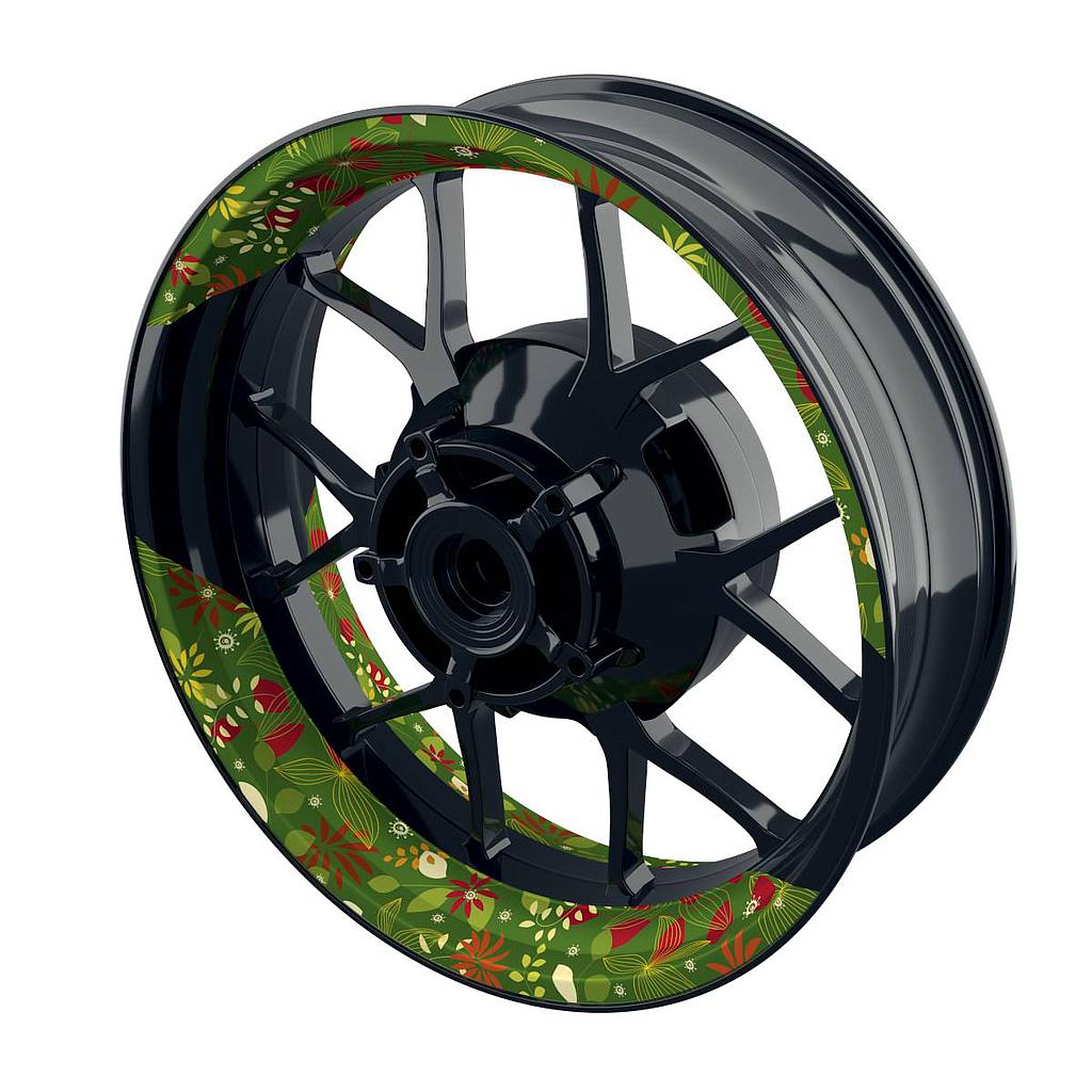 Flowers 9 Felgenaufkleber Wheelsticker Premium geteilt 