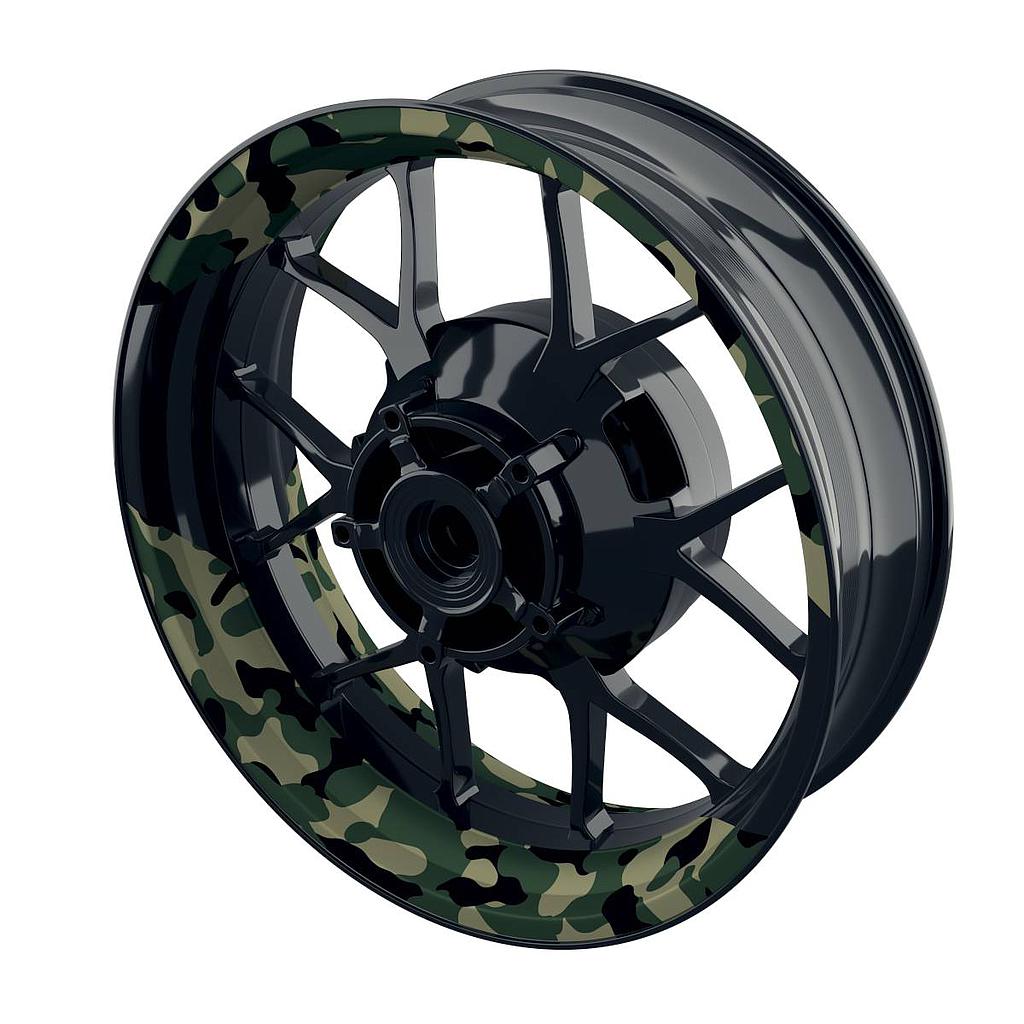 German Camouflage 3 Felgenaufkleber Wheelsticker Premium geteilt