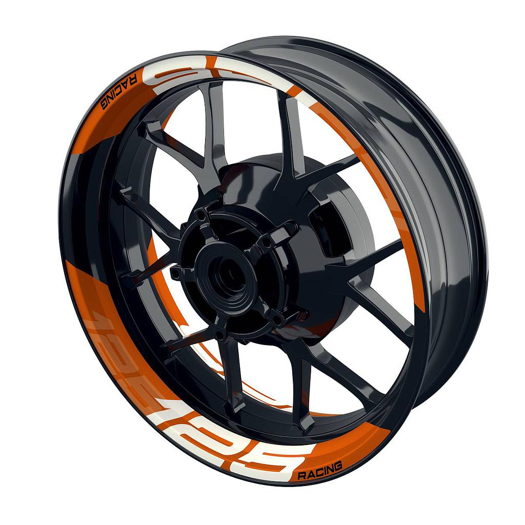Felgenaufkleber 125 Racing einfarbig V2 Wheelsticker Premium geteilt