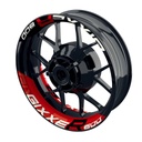 Suzuki GSXR 600 Felgenaufkleber GIXXER 600 halb halb V2 Wheelsticker Premium geteilt