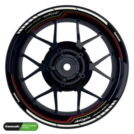[42414-07-KM] Kawasaki NINJA ZX-6R Felgenaufkleber geteilt Design Lightning