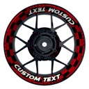 Individuelle Felgenaufkleber "Racingflag" Premium Wheelsticker