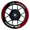 Individuelle Felgenaufkleber "Rectangles" schwarz Premium Wheelsticker