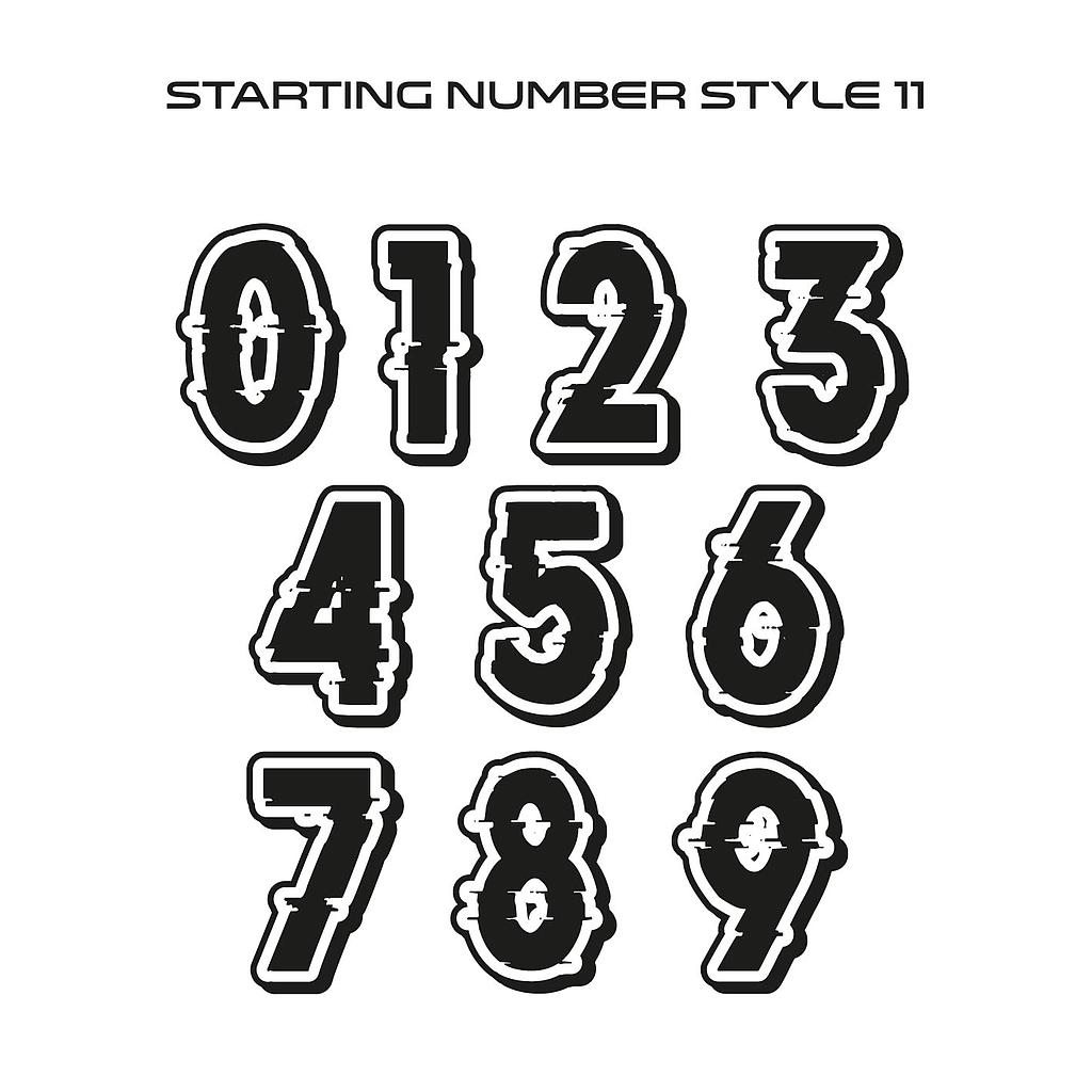 Starting Number Style11 Sticker 10cm high